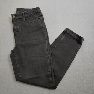 Talbots Flawless Women 8 Black Slim Ankle Mid Rise Jeans